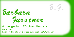 barbara furstner business card