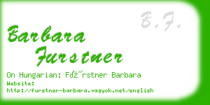 barbara furstner business card